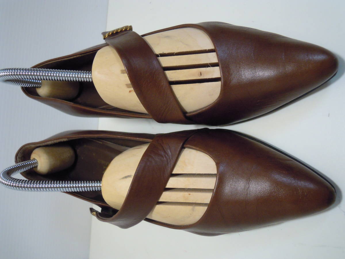 RIZliz original leather . belt almond tu pumps size 23.0cm made in Japan 