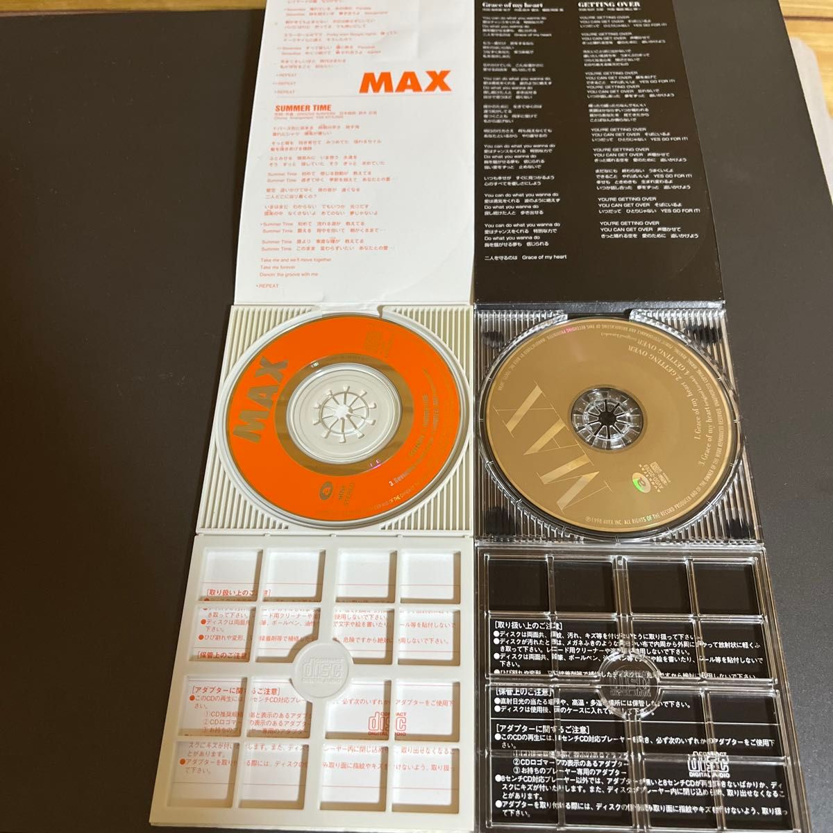 MAX シングルCD 4枚セット Ride on time Grace of my heart MAX シングルCD 4枚セット Ride on time Grace of my heart
