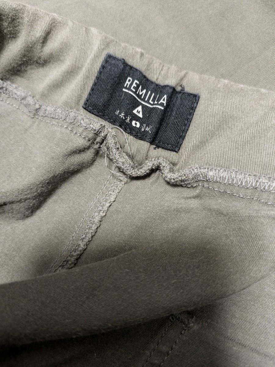 remilla レミーラ パンツ コードイージーパンツ スウェットのようなパンツ M レア カーキ オリーブグレイ ストレッチ remilla レミーラ パンツ コードイージーパンツ スウェットのようなパンツ M レア カーキ オリーブグレイ ストレッチ
