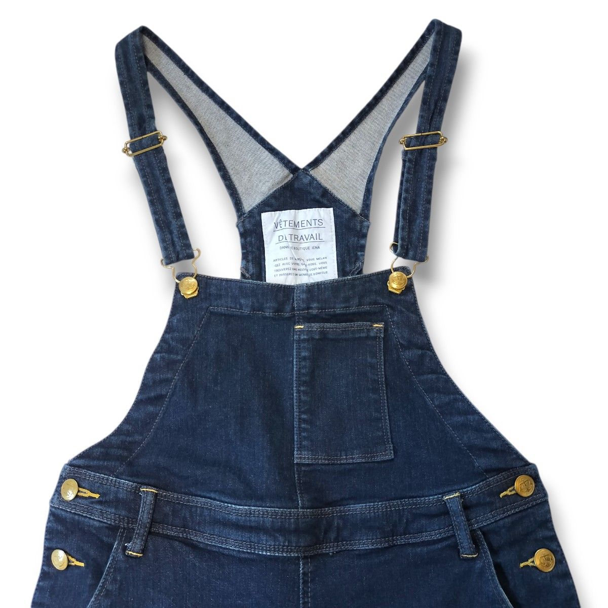 IENA イエナ VETEMENTS DE TRAVAIL ストレッチ デニムサロペット IENA イエナ VETEMENTS DE TRAVAIL ストレッチ デニムサロペット