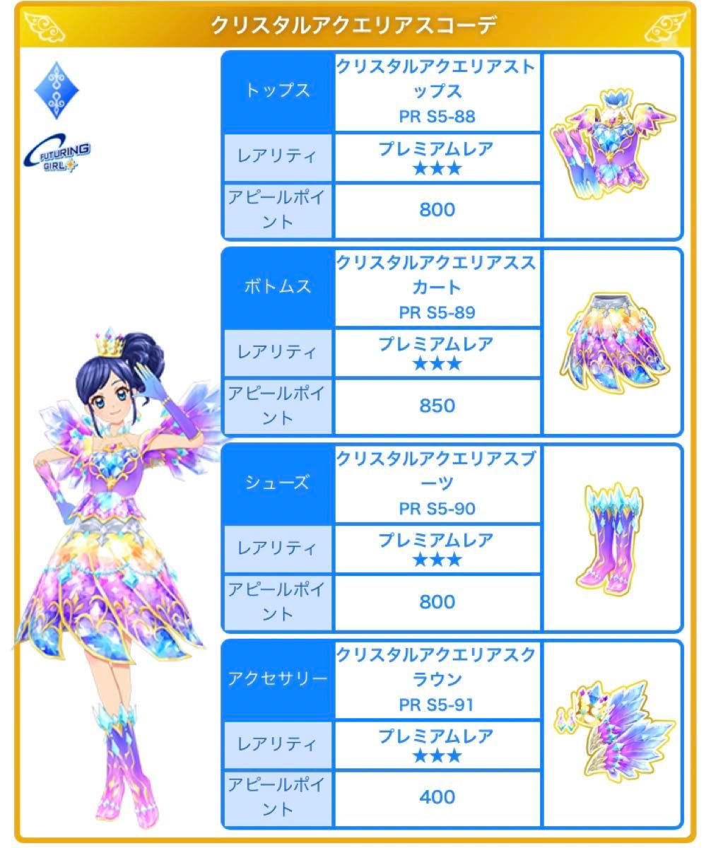 アイカツ 星座ドレス ルーレット 当選 クリスタルアクエリアス アイカツ 星座ドレス ルーレット 当選 クリスタルアクエリアス