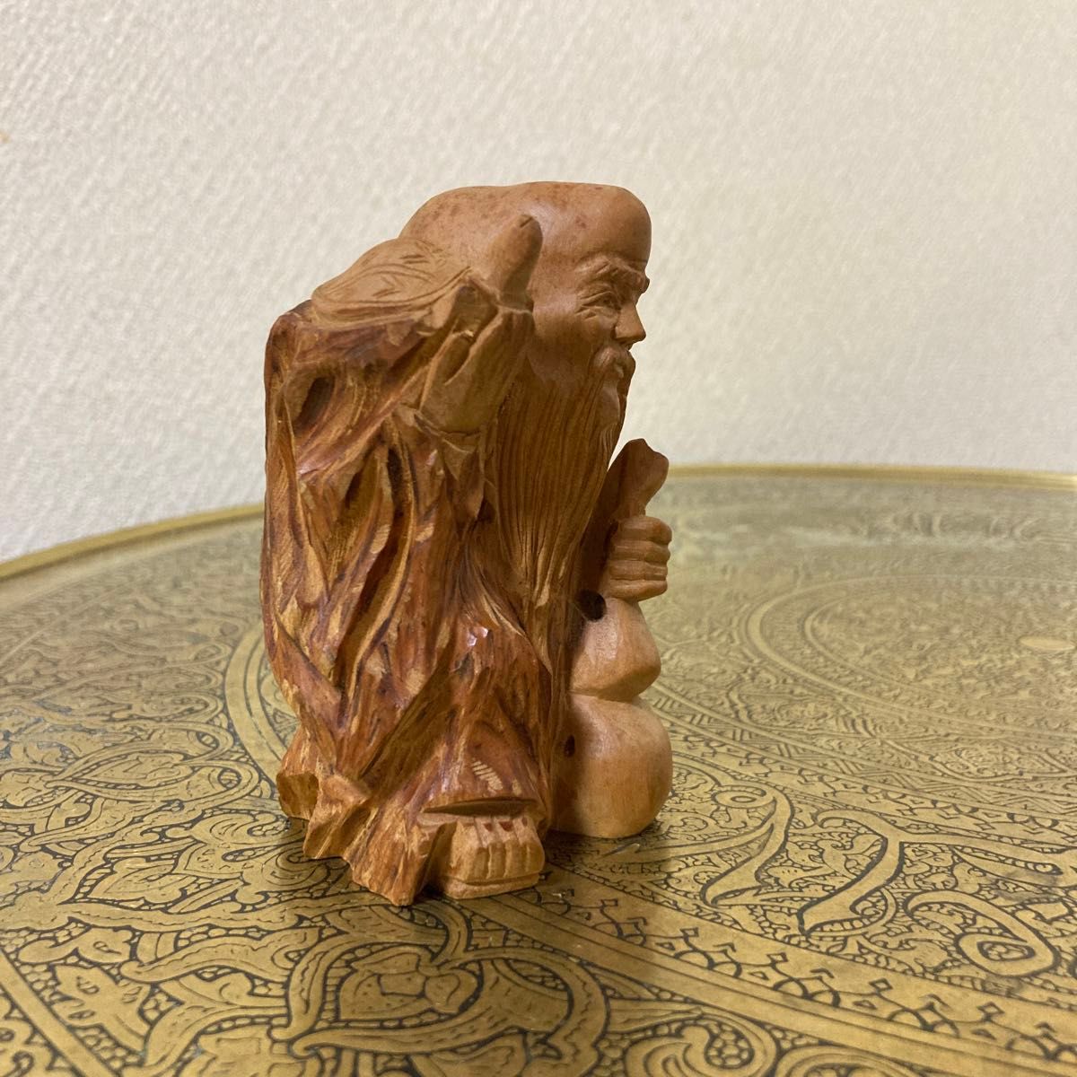 古い七福神置物 彫刻 木製〈検 寿老人 福禄寿 縁起 一刀彫 木根 古い七福神置物 彫刻 木製〈検 寿老人 福禄寿 縁起 一刀彫 木根
