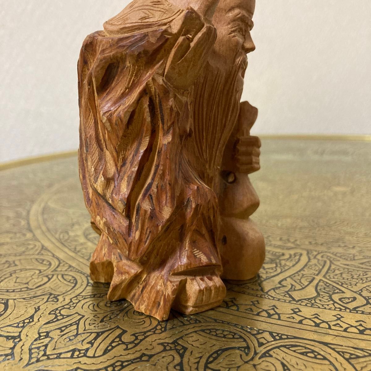 古い七福神置物 彫刻 木製〈検 寿老人 福禄寿 縁起 一刀彫 木根 古い七福神置物 彫刻 木製〈検 寿老人 福禄寿 縁起 一刀彫 木根