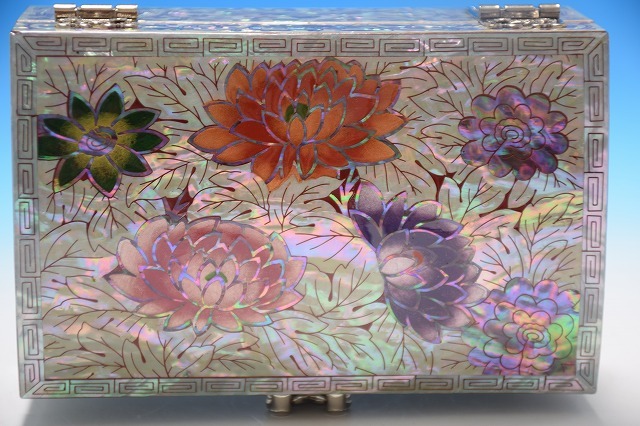 *#* Korea tradition industrial arts # color mother-of-pearl small articles gem box #.* beige # gorgeous!* #*