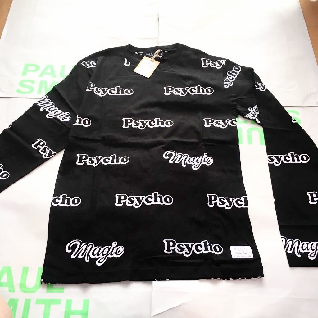 ●新品●送料込 ポールスミス 長袖TシャツMサイズ ブラック PSYCHO Magic PaulSmith_画像1