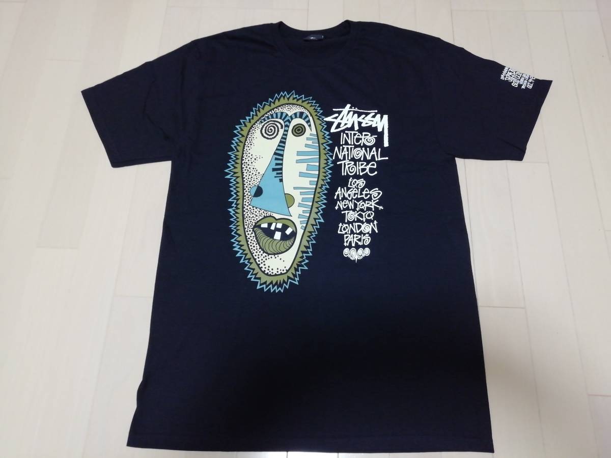  быстрое решение L не продается STUSSY слон обод si графика T-shirt футболка Stussy Tee чёрный 