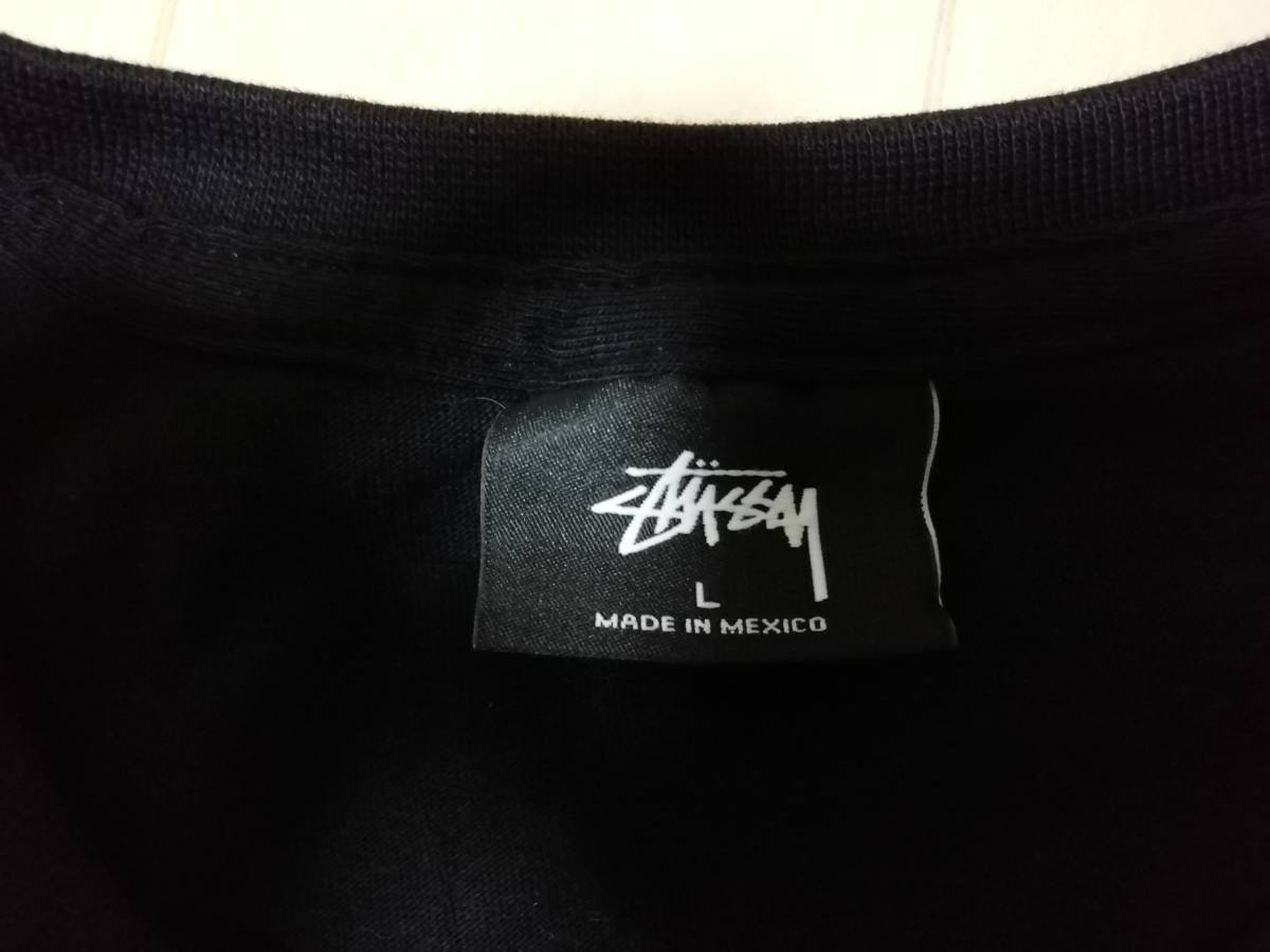  быстрое решение L не продается STUSSY слон обод si графика T-shirt футболка Stussy Tee чёрный 