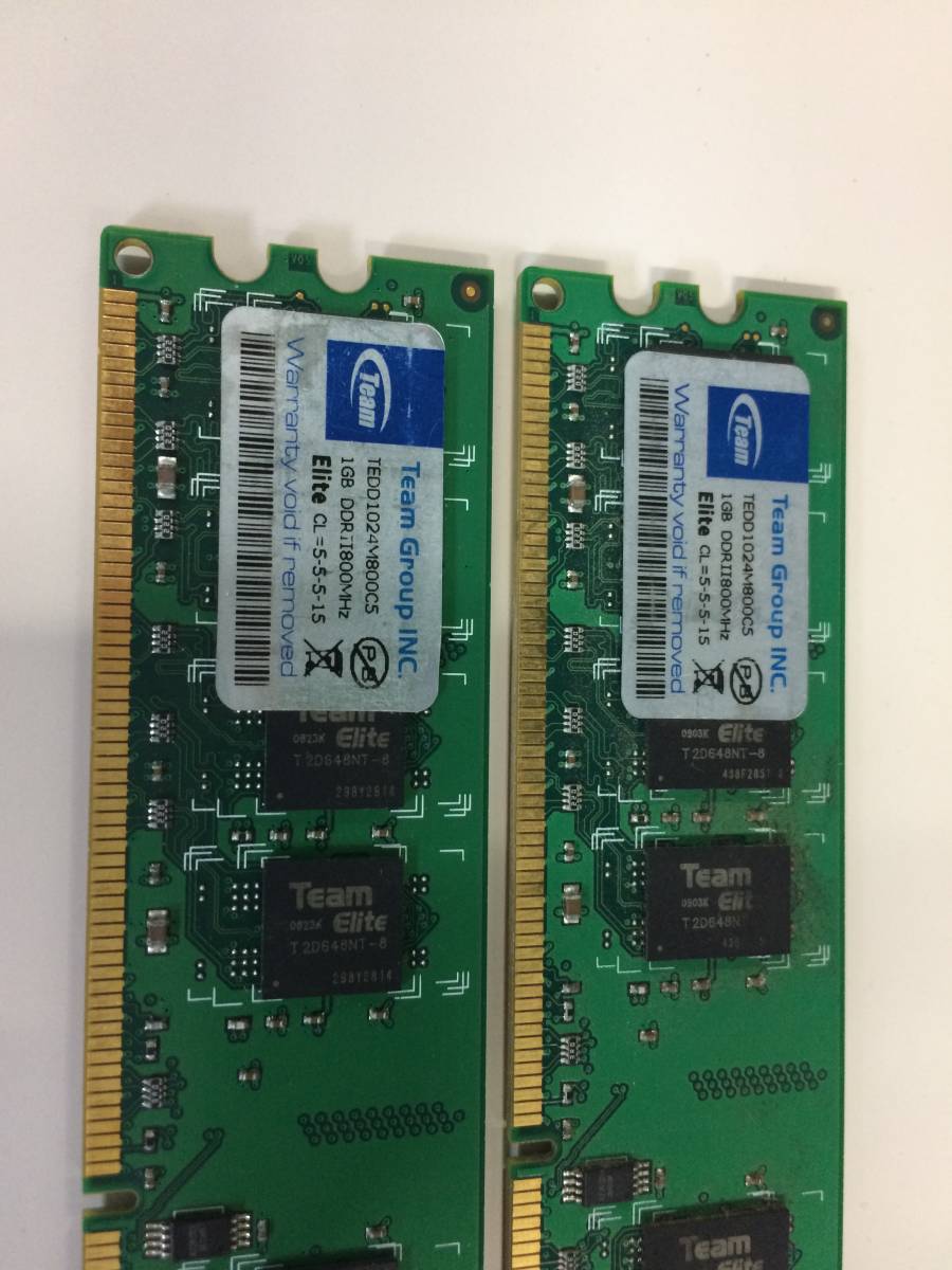 中古品 Team DDR2 PC2-800 2GB(1G*2) 現状品②_画像2
