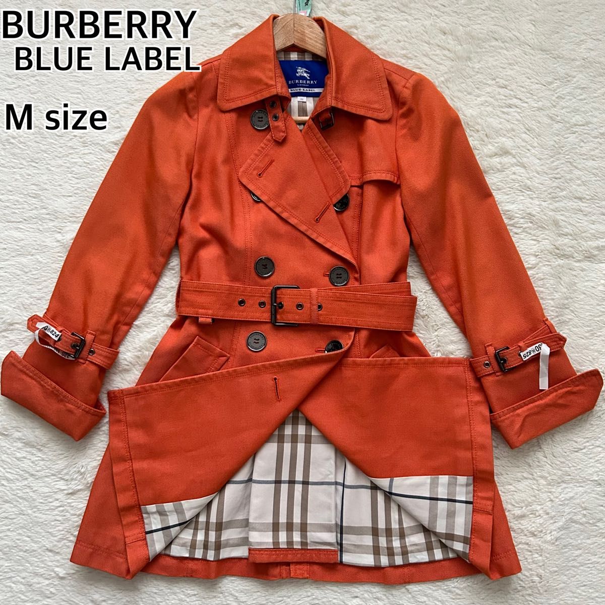 BURBERRY BLUE LABEL バーバリーブルーレーベル カラー トレンチ BURBERRY BLUE LABEL バーバリーブルーレーベル カラー トレンチ