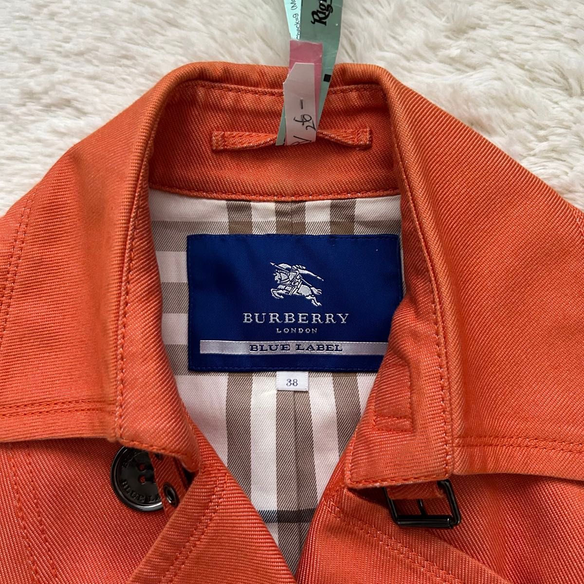 BURBERRY BLUE LABEL バーバリーブルーレーベル カラー トレンチ BURBERRY BLUE LABEL バーバリーブルーレーベル カラー トレンチ