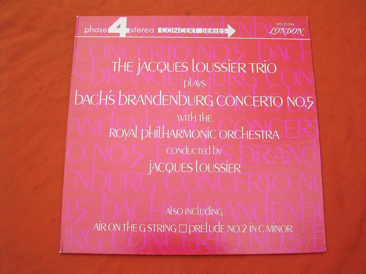 LP・US☆JACQUES LOUSSIER BACH'S BRANDENBURG CONCERTO NO.5 /ジャック・ルーシエ_画像1