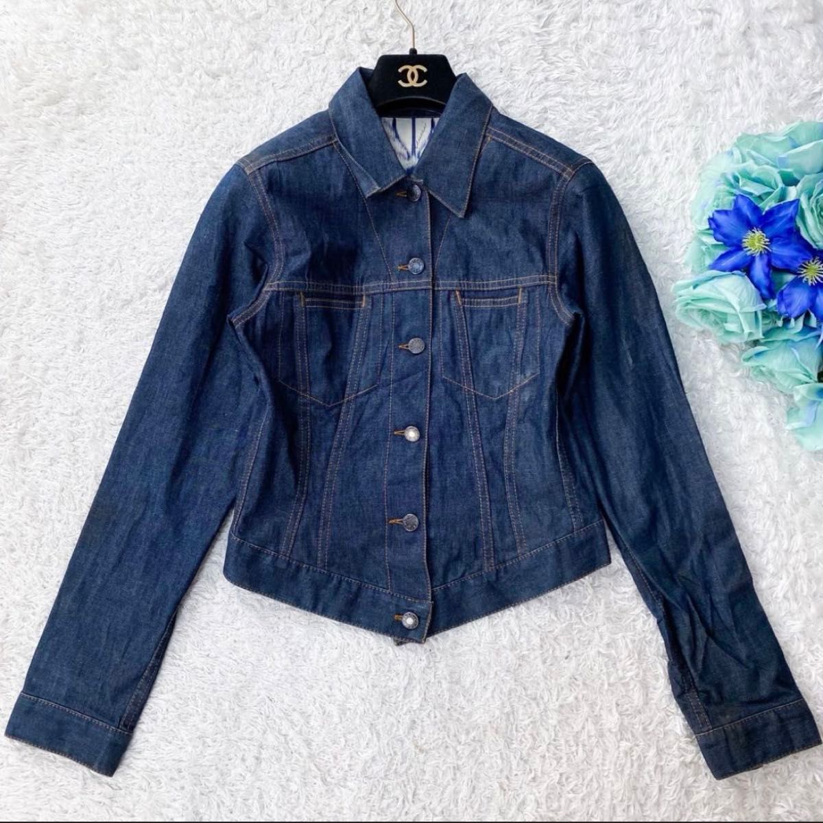 GUCCI グッチ デニムジャケット ジャケット Gジャンデニム 花柄 GUCCI グッチ デニムジャケット ジャケット Gジャンデニム 花柄
