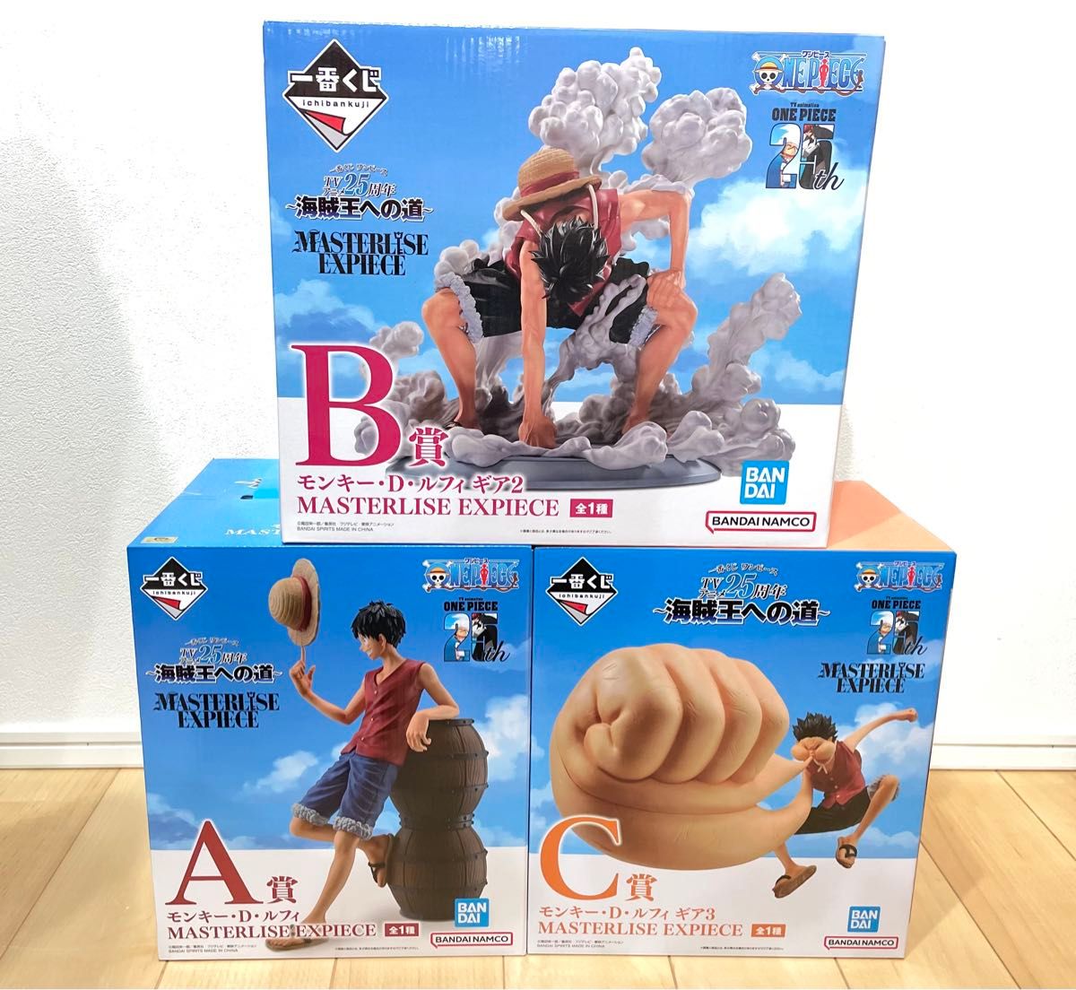 一番くじ ワンピース 海賊王への道 フィギュアA B C 賞 ルフィ 一番くじ ワンピース 海賊王への道 フィギュアA B C 賞 ルフィ