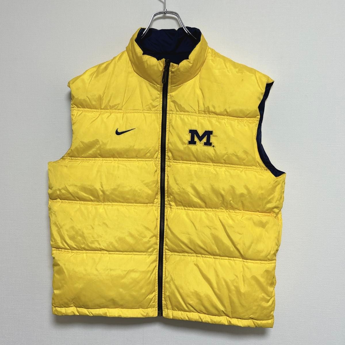ナイキ NIKE リバーシブル ダウン ベスト MICHIGAN 紺黄 90s|メンズ ナイキ NIKE リバーシブル ダウン ベスト MICHIGAN 紺黄 90s|メンズ
