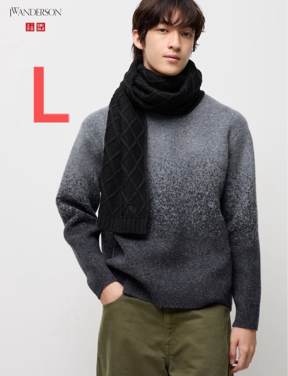 UNIQLO jw anderson グラデーション セーター L グレー 新品未 UNIQLO jw anderson グラデーション セーター L グレー 新品未