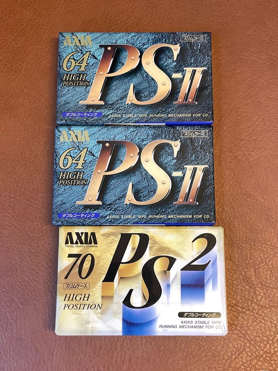 AXIA PS-2 70分 64分ハイポジション カセットテープ 未開封 3本 AXIA PS-2 70分 64分ハイポジション カセットテープ 未開封 3本
