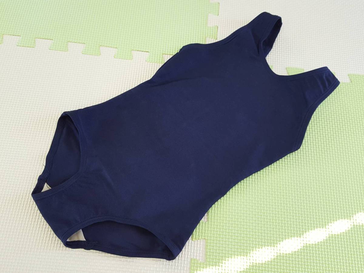  new goods school swimsuit One-piece [LA-7100B]120cm navy blue * cup none * Kids * for children * swimwear * swimming * Jim * swim ..* pool *