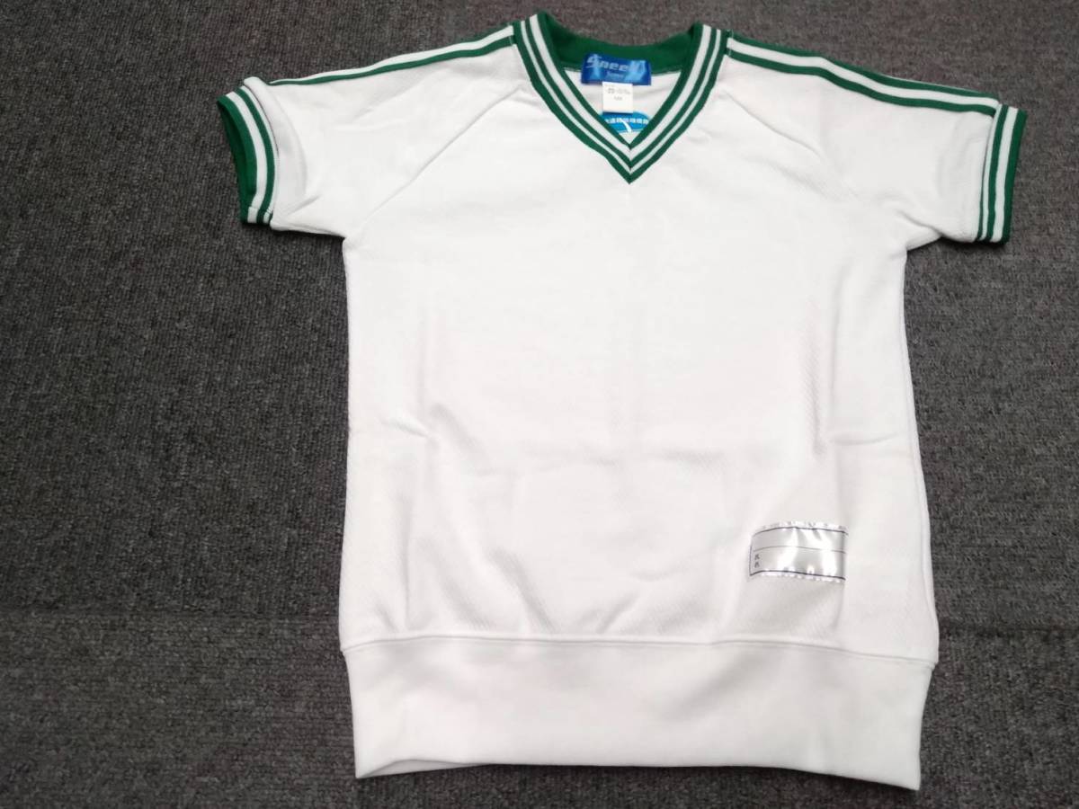 新品 半袖 サイズ１２０ 白×緑◆Ｓｎｅｅｄ◆半袖トレシャツ◆体操着◆運動着◆トレーニングウェア◆スポーツウェア◆①