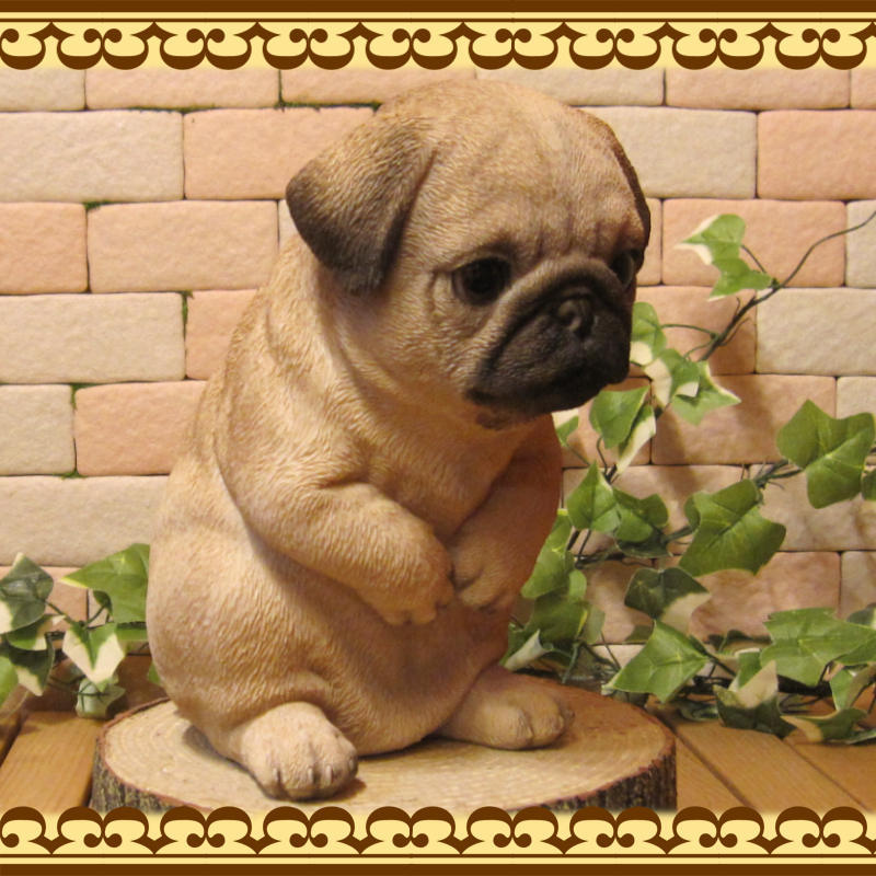  dog. ornament ... none dog Pug real . dog. ornament ... fi gear objet d'art gardening front door resin ceramics 