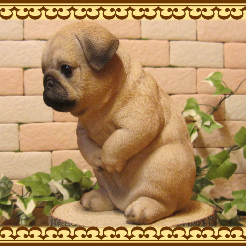  dog. ornament ... none dog Pug real . dog. ornament ... fi gear objet d'art gardening front door resin ceramics 