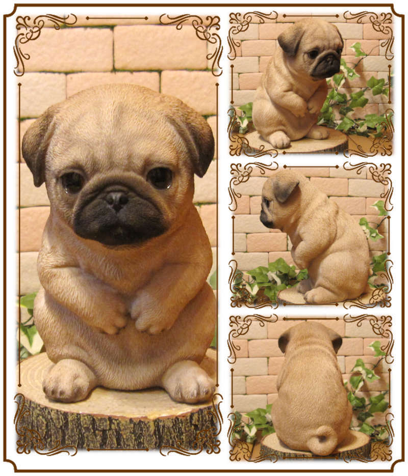  dog. ornament ... none dog Pug real . dog. ornament ... fi gear objet d'art gardening front door resin ceramics 