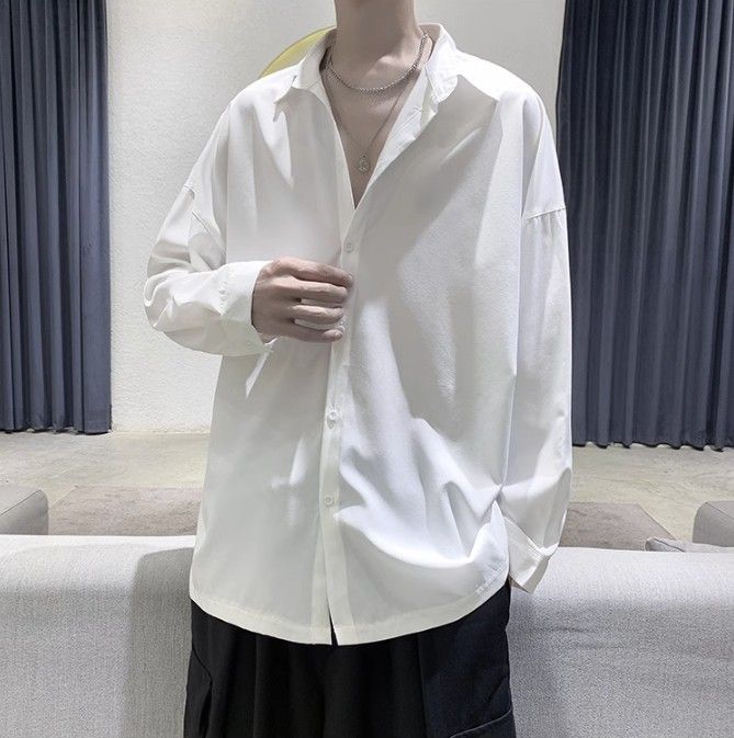 ラスト1点】XL 白 メンズ シャツ 長袖 オーバーサイズ 涼しめ ラスト1点】XL 白 メンズ シャツ 長袖 オーバーサイズ 涼しめ