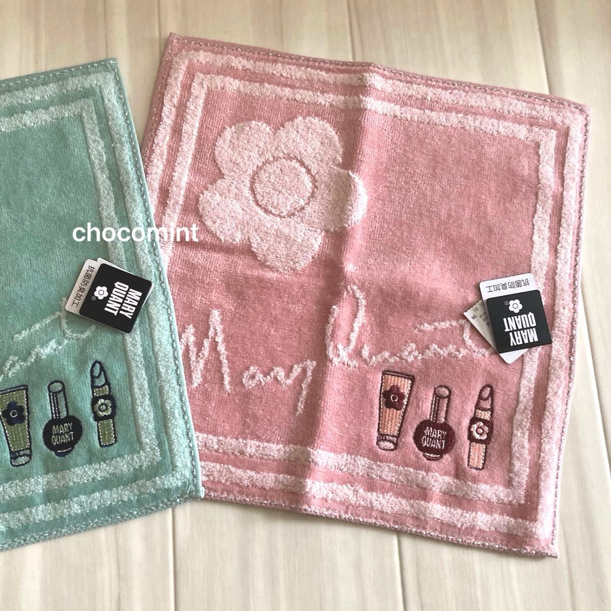人気ブランドを 新品未使用 マリークヮントMARY QUANT タオルハンカチ2枚セット タオル