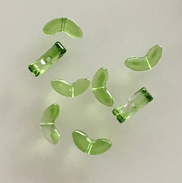 ガラスフラワー/チューリップ【赤色＋緑葉】10セットで150円