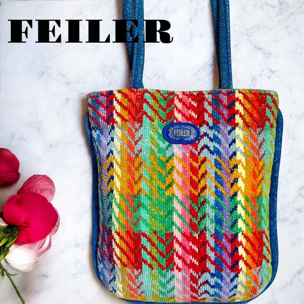 希少 販売終了 フェイラー FEILER 虹色 ミニ トート バッグ 希少 販売終了 フェイラー FEILER 虹色 ミニ トート バッグ