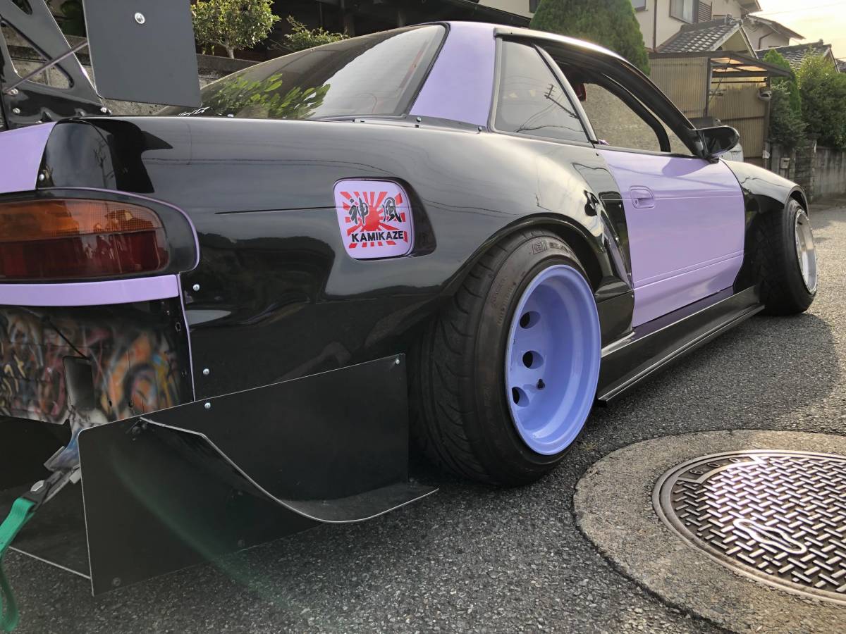 　・S13シルビア　フェンダーKIT！前後BODYKIT（4P)　75ｍｍWIDE ★ハイクオリティー日本製★_リアフェンダー装着イメージ