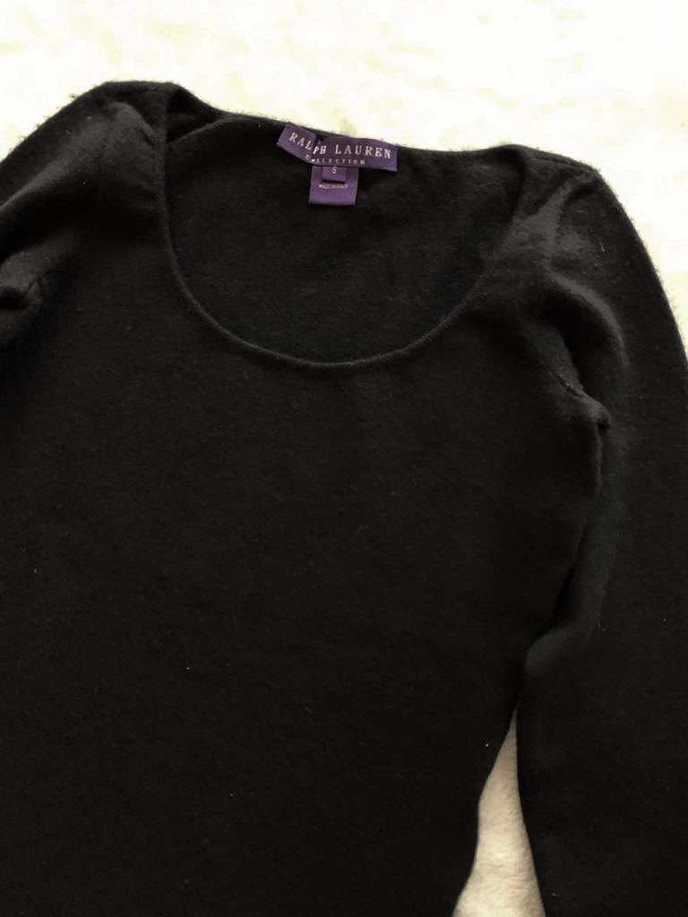 RALPH LAUREN COLLECTION Италия производства кашемир свитер sizeS черный Ralph Lauren коллекция лиловый этикетка чёрный кашемир свитер 