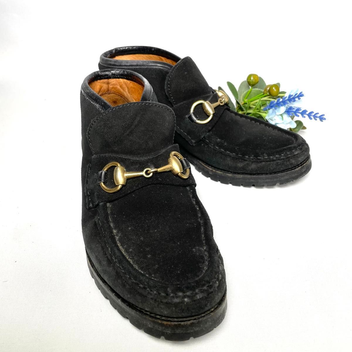 人気】GUCCI グッチ ビットローファー 黒 スエード ハイカット 人気】GUCCI グッチ ビットローファー 黒 スエード ハイカット