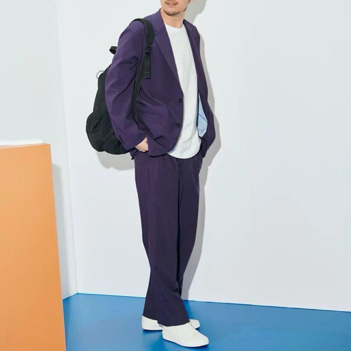 新品 UNIQLO + MARNI テーラードジャケット ワイドフィット 新品 UNIQLO + MARNI テーラードジャケット ワイドフィット