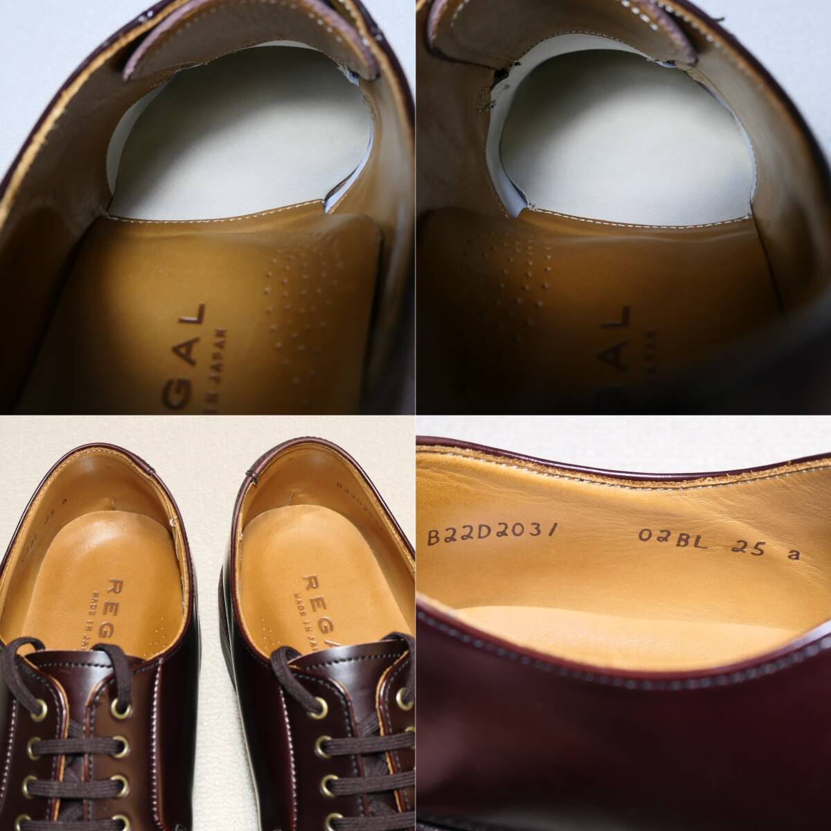 REGAL リーガル 02BL ダークブラウン 25 cm NEW Classic Plain REGAL リーガル 02BL ダークブラウン 25 cm NEW Classic Plain