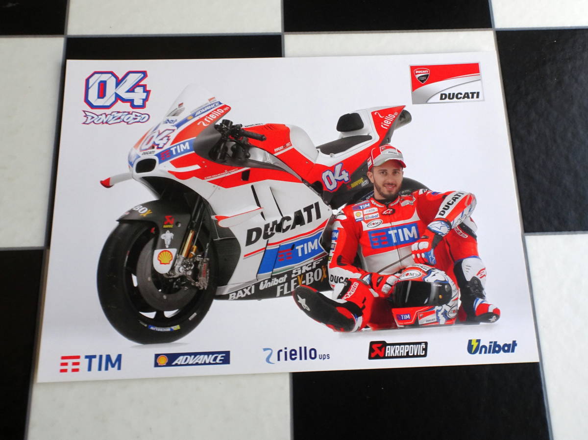 [Moto GP] Ducati tesmosetichiGP16 Andre a*dobitsio-so постер (A4 размер ) #4 Ducati Desmosedici andreadovizioso