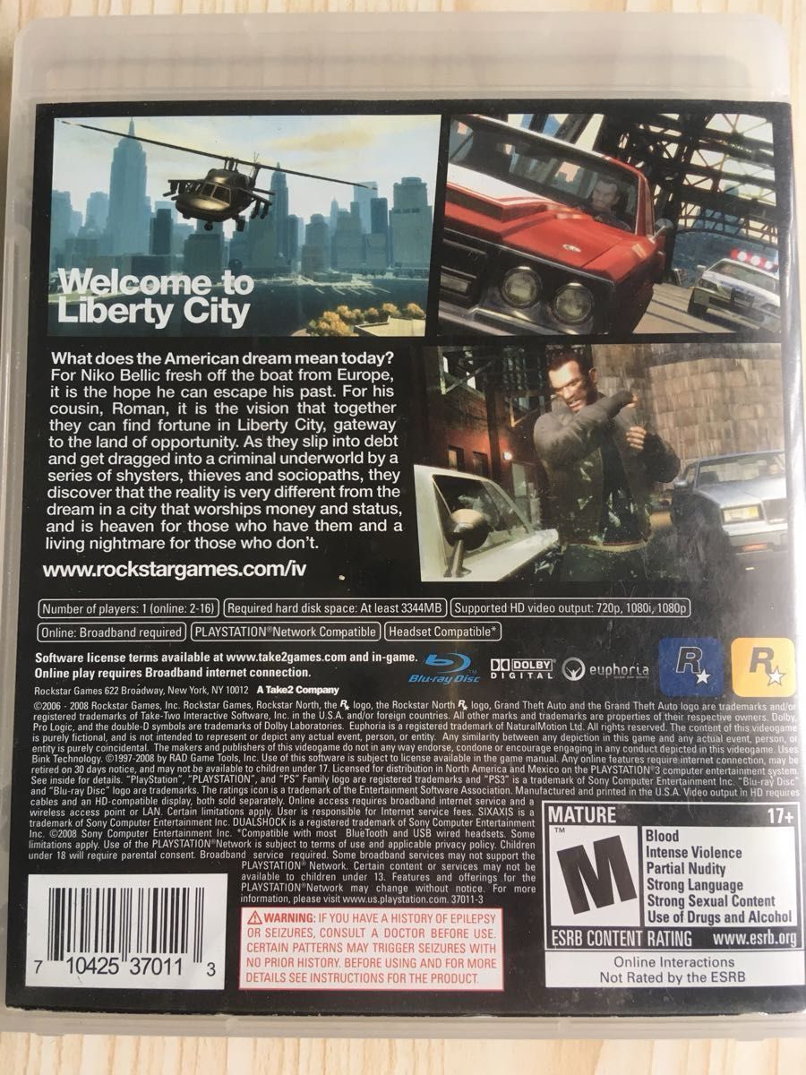 PS3 グランド・セフト・オート Grand Theft Auto Ⅳ GTA4(北米 PS3 グランド・セフト・オート Grand Theft Auto Ⅳ GTA4(北米