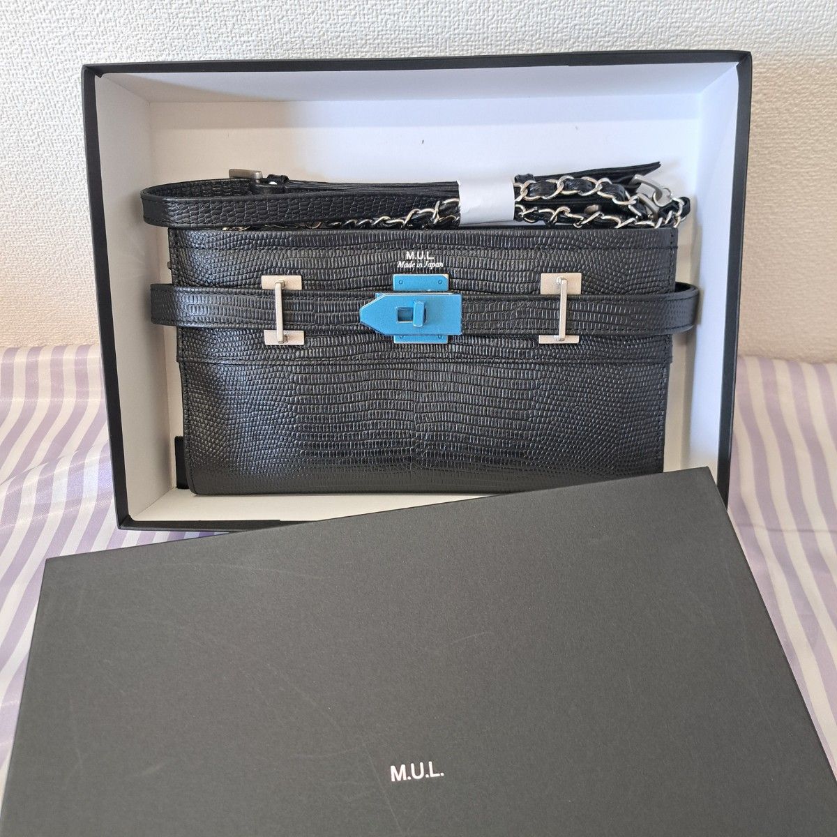 m u l エムユーエル 新型ウォレットショルダー リザード型押し m u l エムユーエル 新型ウォレットショルダー リザード型押し