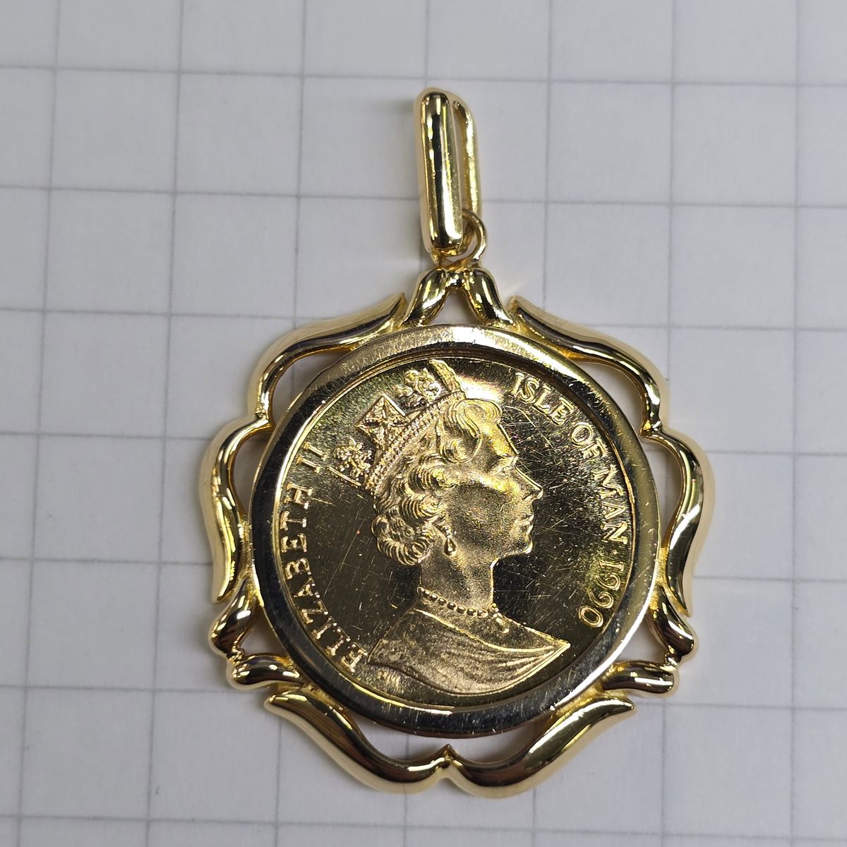 24金エリザベスコインペンダントトップ(3 9g) 金貨 コイン K18 24金エリザベスコインペンダントトップ(3 9g) 金貨 コイン K18