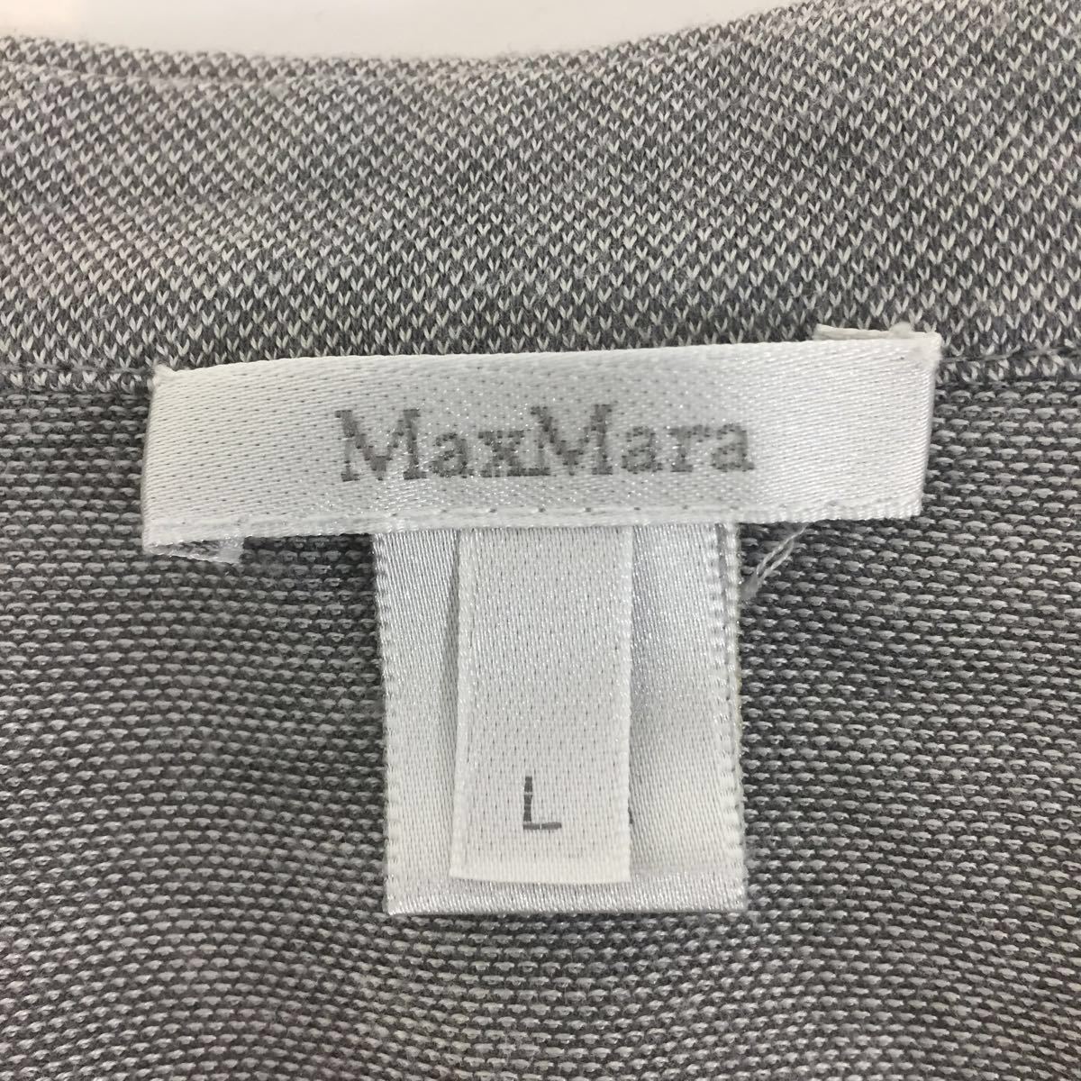 マックスマーラ MaxMara 半袖Tシャツ グレー Lサイズ Vカット レディース_画像5