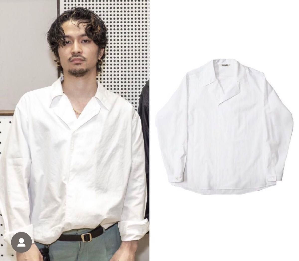 常田大希着用 AURALEE WASHED FINX TWILL P/O SHIRTS サイズ4 常田大希着用 AURALEE WASHED FINX TWILL P/O SHIRTS サイズ4