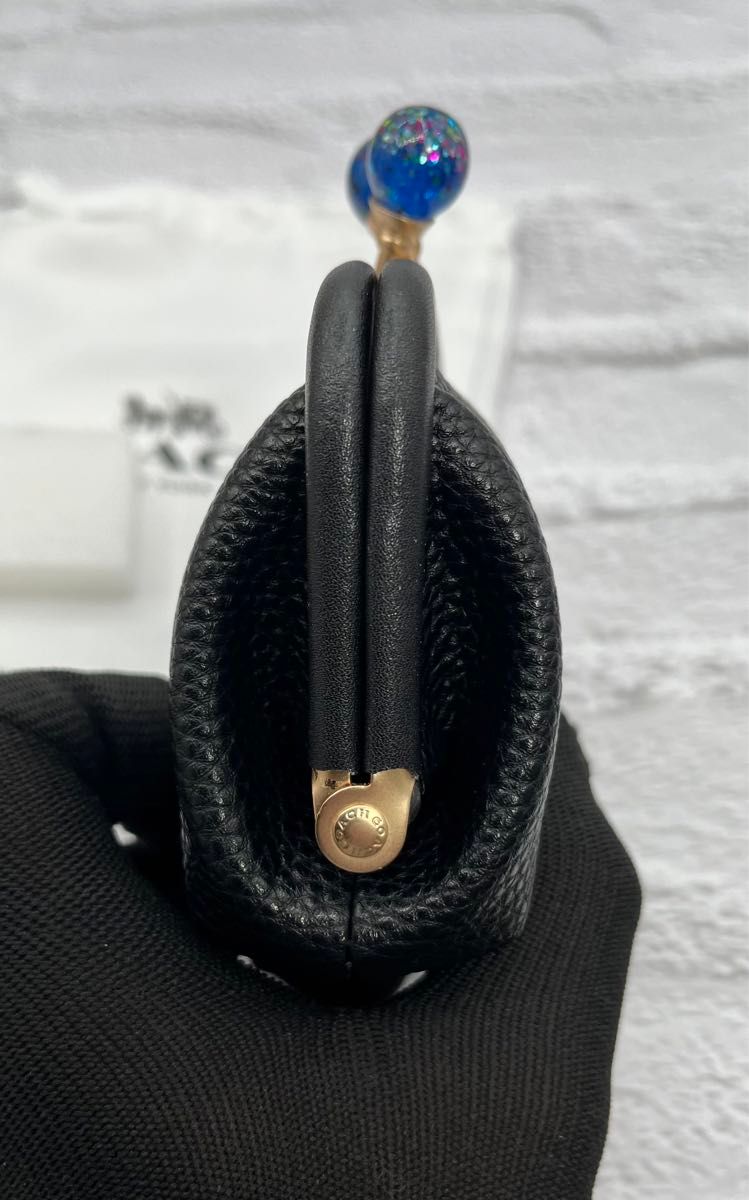 未使用 COACH キスロック がま口 コインケース ブラック 小銭 未使用 COACH キスロック がま口 コインケース ブラック 小銭