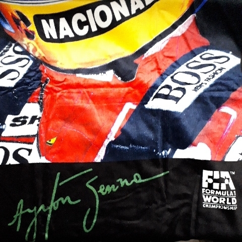 AYRTON SENNA アイルトン セナ 1987年 F1大判バスタオル 未使用　②.._画像2