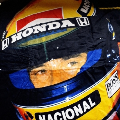 AYRTON SENNA アイルトン セナ 1987年 F1大判バスタオル 未使用　②.._画像1