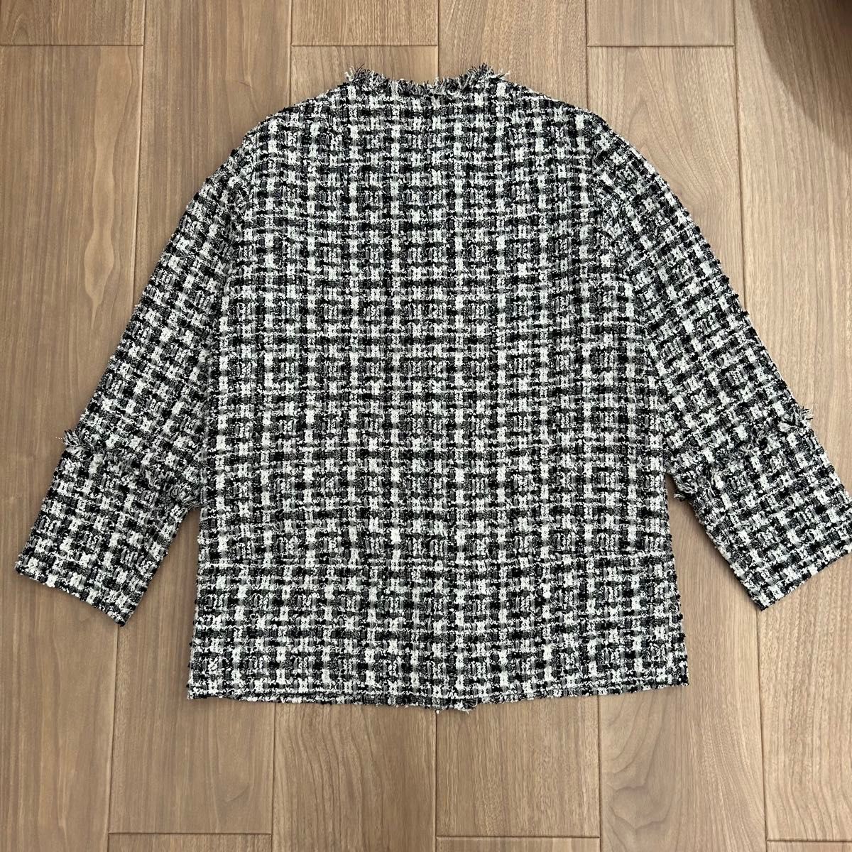 IENA Marin Tweed ジャケット S ブラック ツイード ツィード IENA Marin Tweed ジャケット S ブラック ツイード ツィード