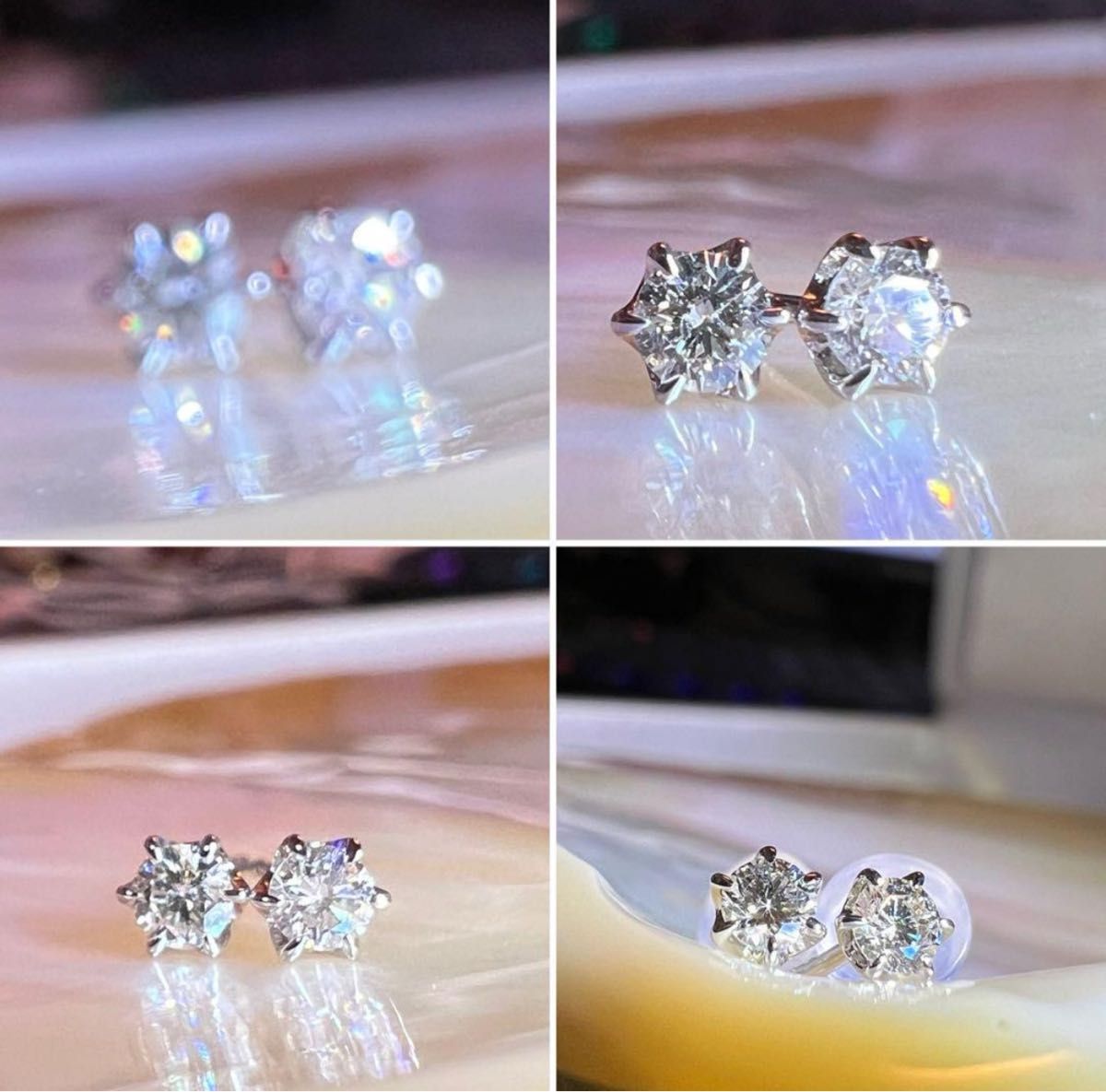 極照金庫ストック品 】ダイヤモンド プラチナ ピアス 両耳用 極照金庫ストック品 】ダイヤモンド プラチナ ピアス 両耳用