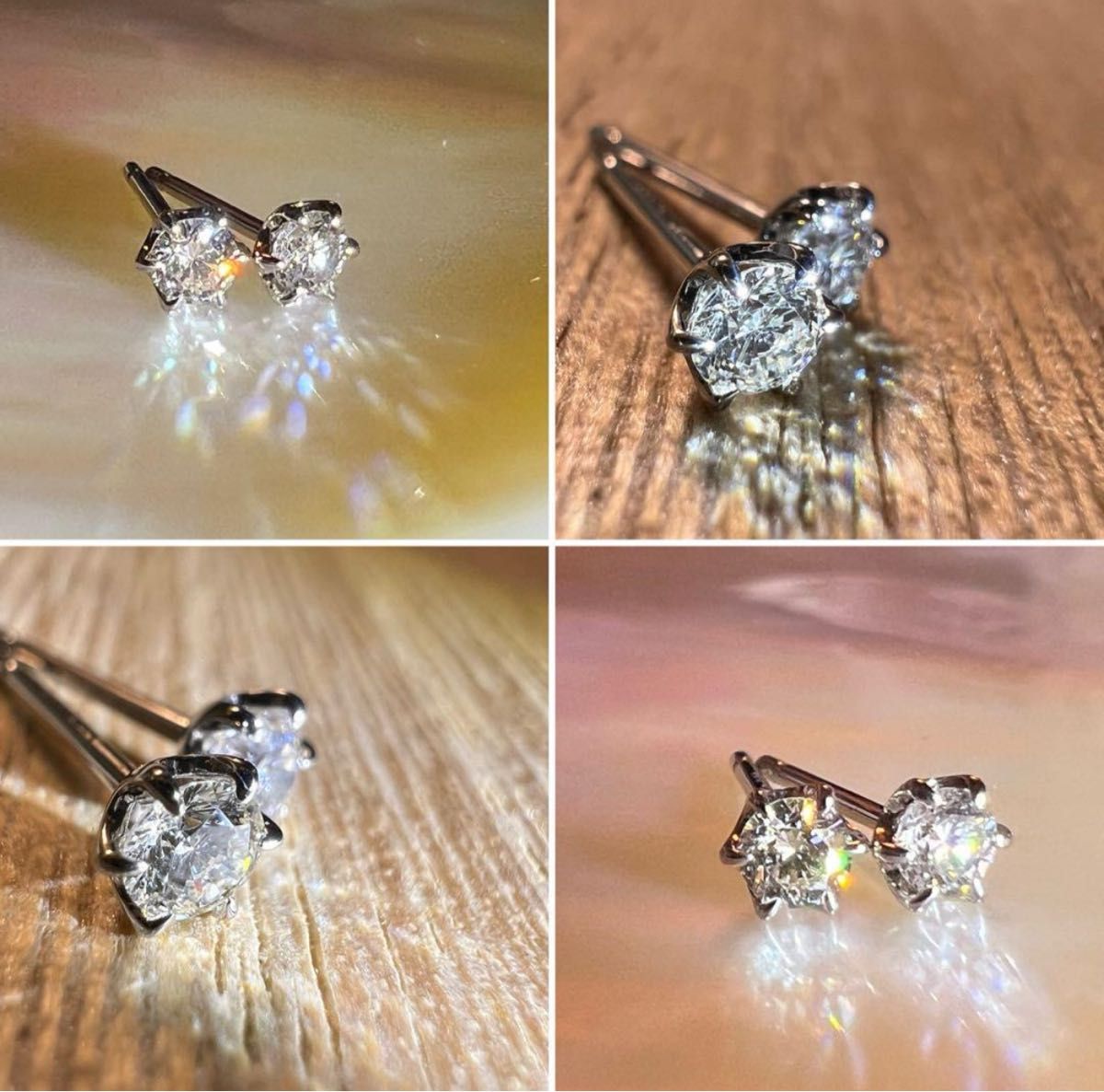 極照金庫ストック品 】ダイヤモンド プラチナ ピアス 両耳用 極照金庫ストック品 】ダイヤモンド プラチナ ピアス 両耳用