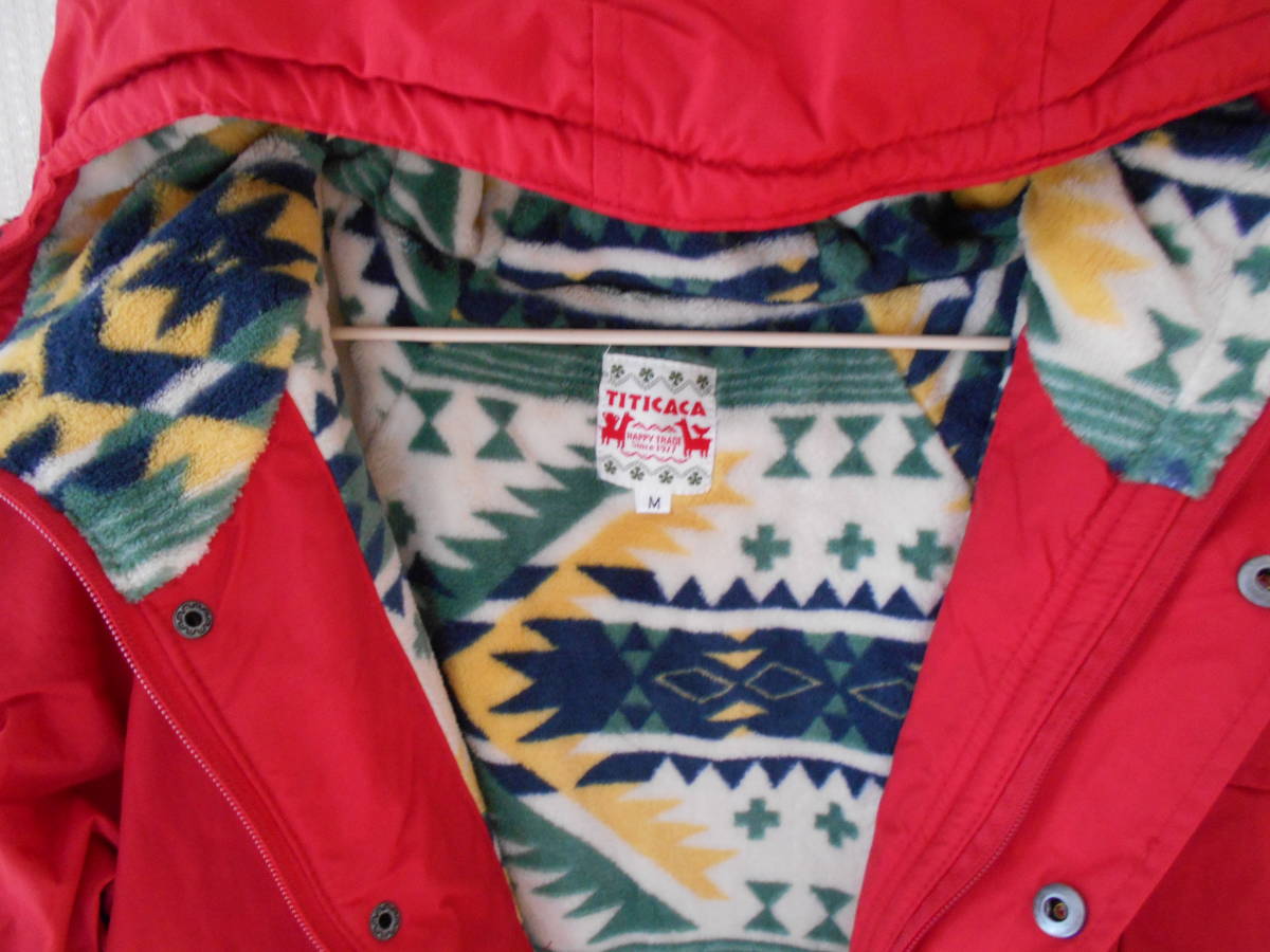 [ new goods ] Titicaca lady's Mod's Coat M size red 