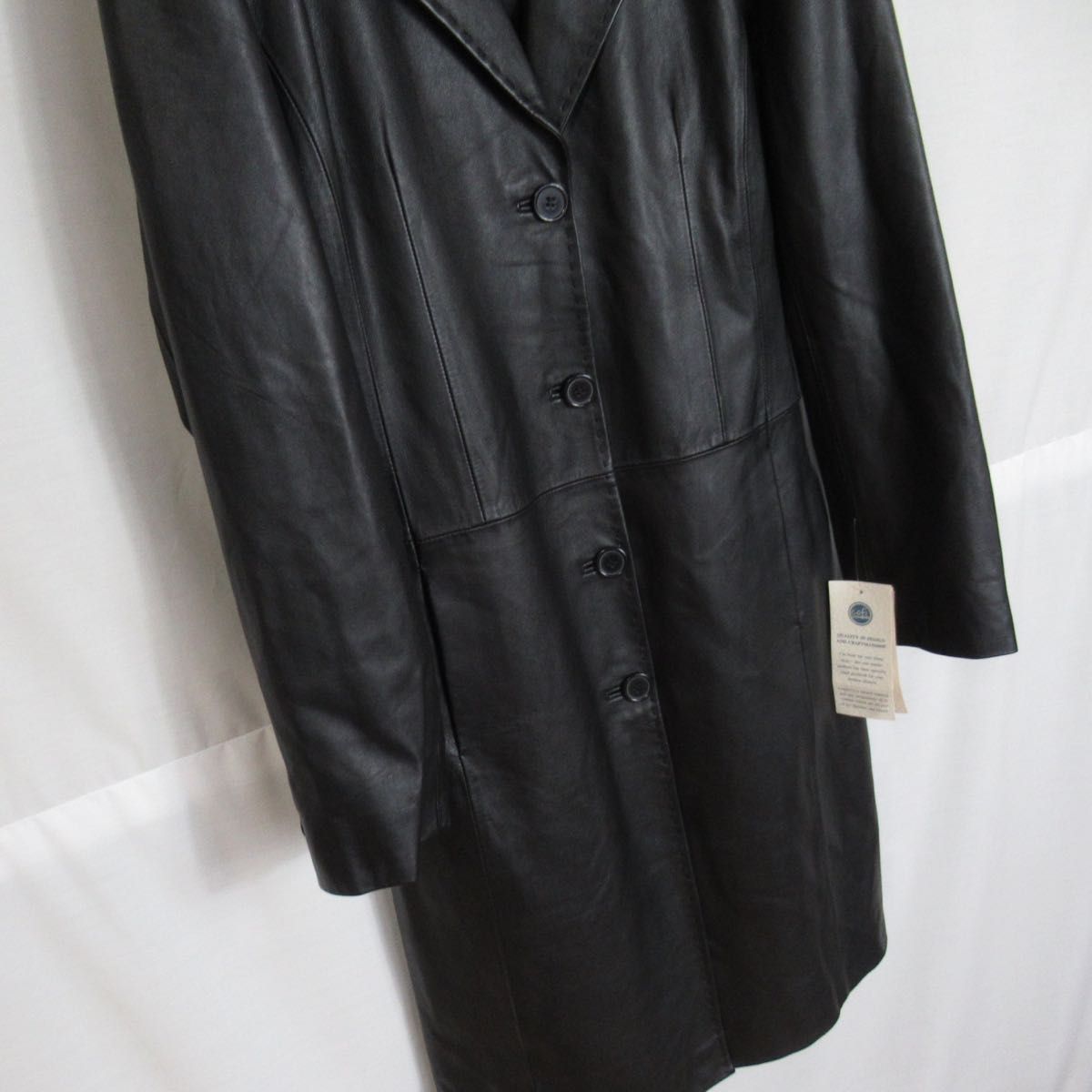 USED 本革 レザー チェスターコート ロング コート アウター USED 本革 レザー チェスターコート ロング コート アウター
