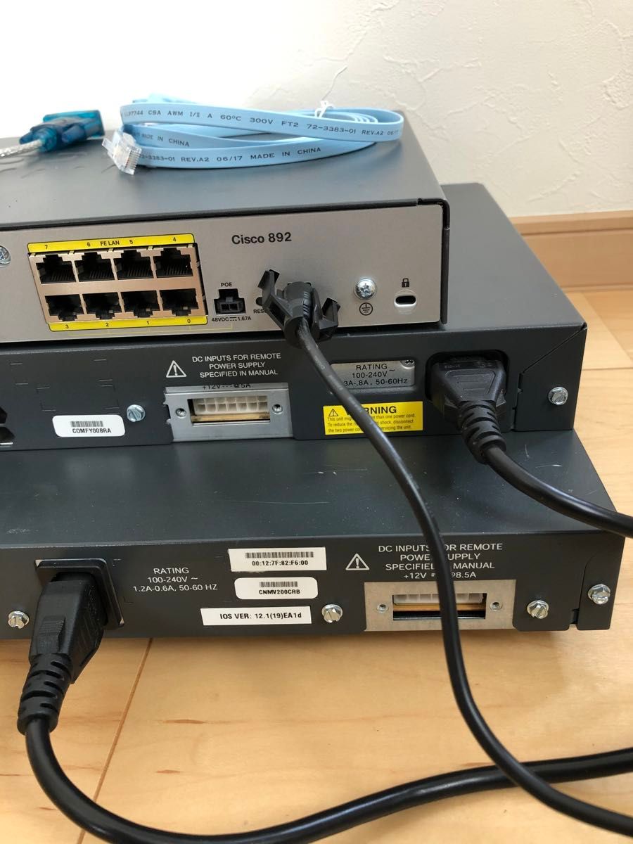 CCNA、CCNP】2台Cisco891FJ、Catalyst2960X - コンピュータ・IT CCNA、CCNP】2台Cisco891FJ、Catalyst2960X - コンピュータ・IT