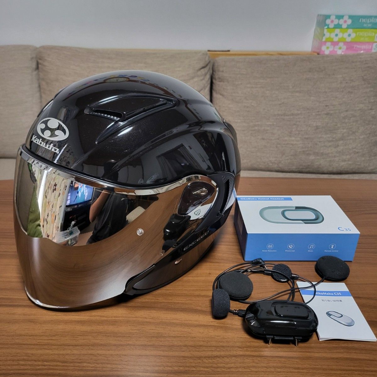 OGK Kabuto EXCEED エクシード ブラック XLサイズ インカム付き OGK Kabuto EXCEED エクシード ブラック XLサイズ インカム付き